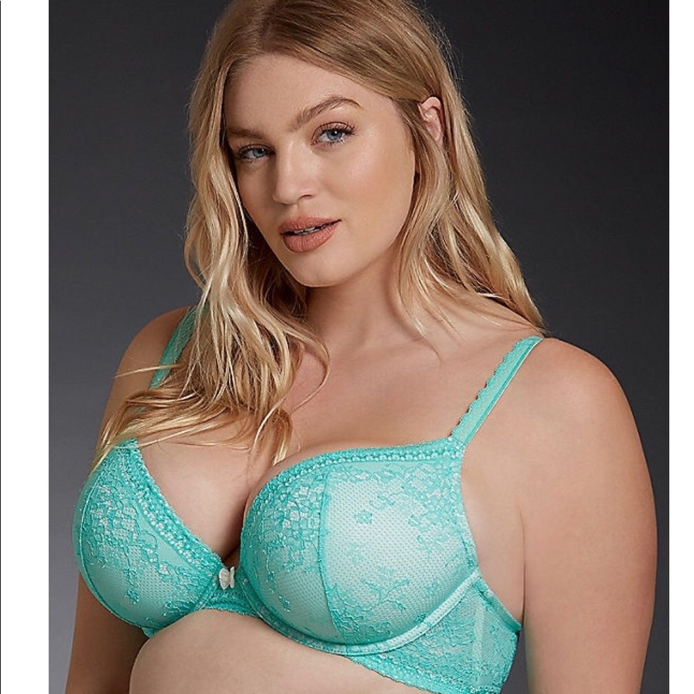 Torrid Delicate Lace Push Up Plunge Bra 48DDD.